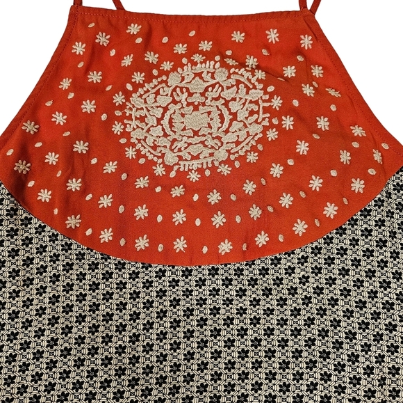 THML Bohemian Style Tank, Orange/Navy, Size Small - Picture 8 of 13